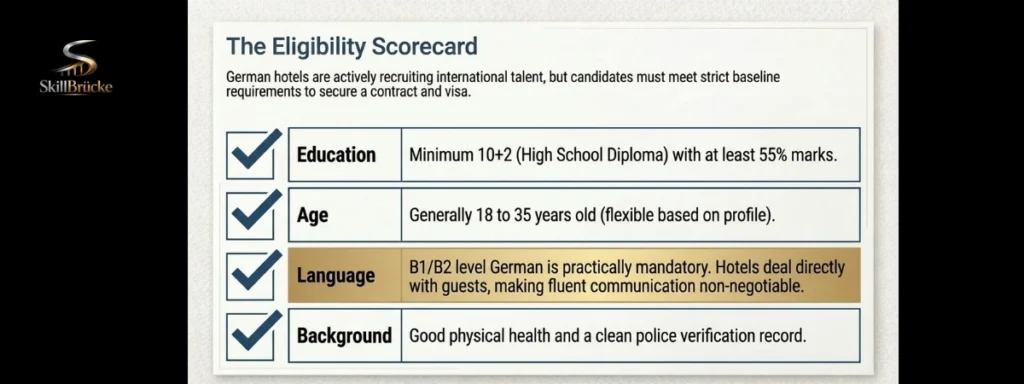 Eligibility and Language Requirements - Hotel Management Ausbildung in Germany