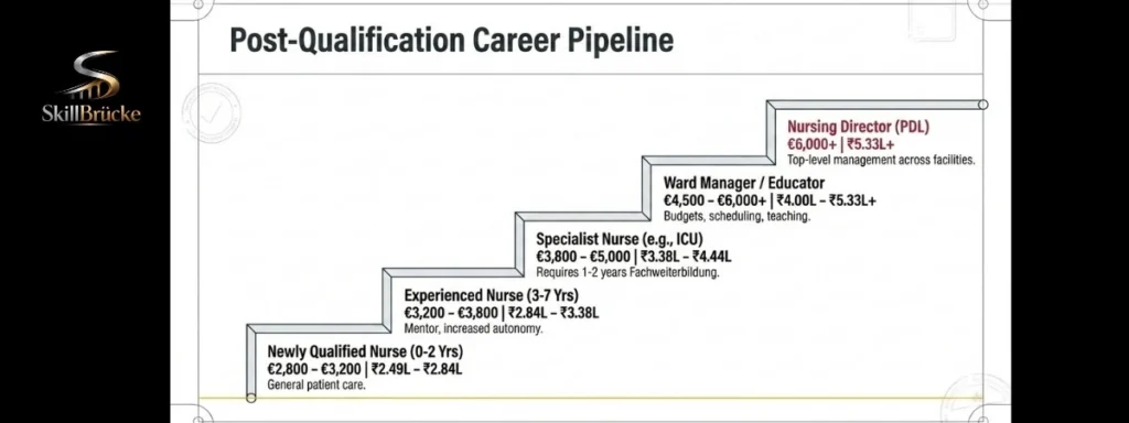 Post-Qualification Salary Growth (Qualified Nurse to Management)